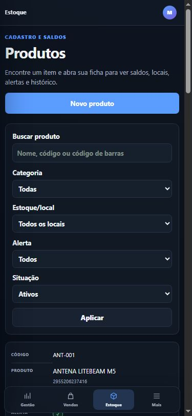 Estoque do Titanor em um celular Android